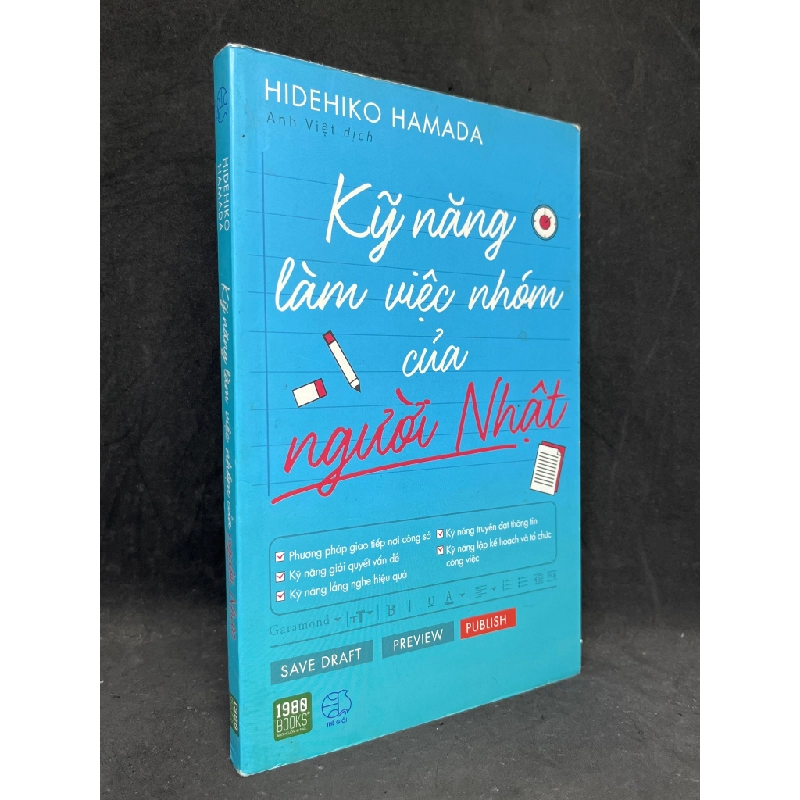 [59K/kg] Kỹ Năng Làm Việc Nhóm Của Người Nhật - Hidehiko Hamada new 90% HCM0906 437289