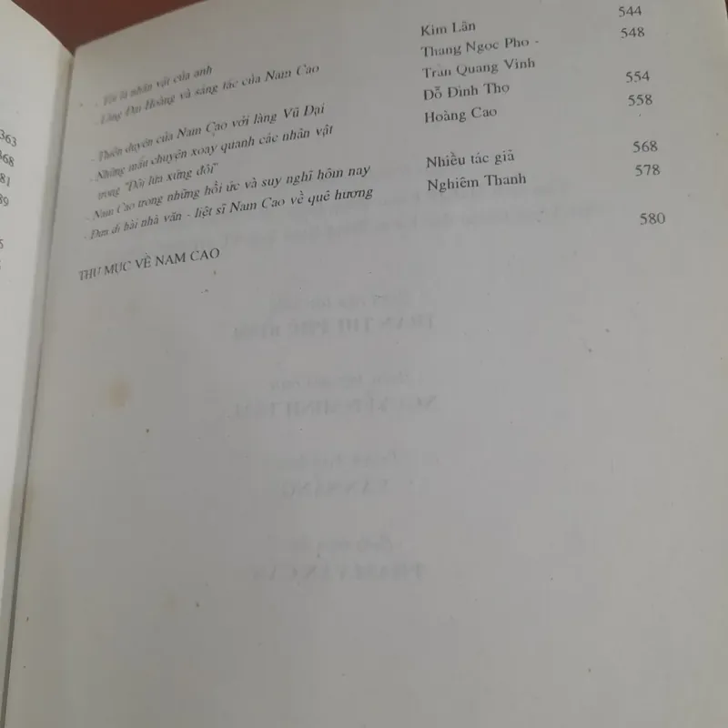 NAM CAO - về Tác gia và Tác phẩm 739067