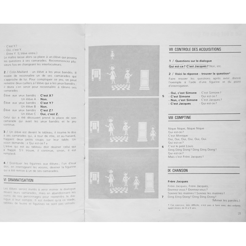 Frère Jacques, méthode de langage pour enfants 1 (Sách trước năm 1975) 74749