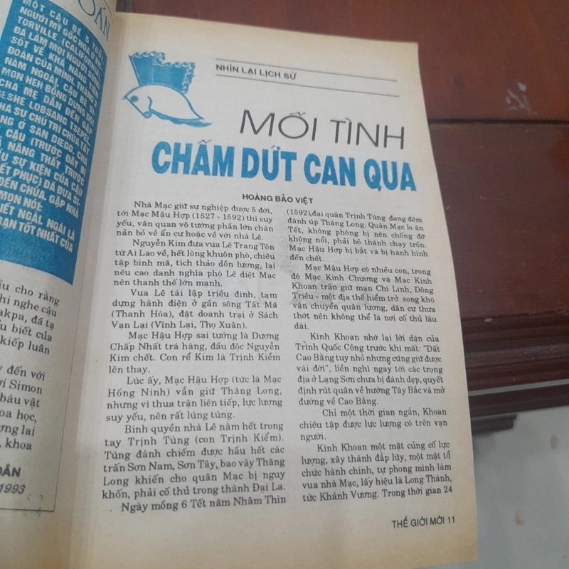Bán nguyệt san THẾ GIỚI MỚI số 56 năm 1993 505517