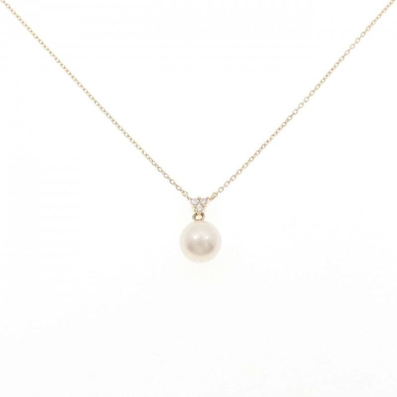 K18YG Ngọc trai Akoya Dây chuyền 7.6mm - Hàng hiệu Chính hãng 855822