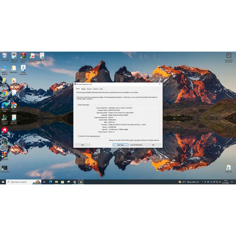 Bộ máy tính bàn (Thân máy Lenovo + Màn hình LG + Chuột + Bàn phím + Dây Chào Mừng Đến Với Hp88 đi kèm) 1068616