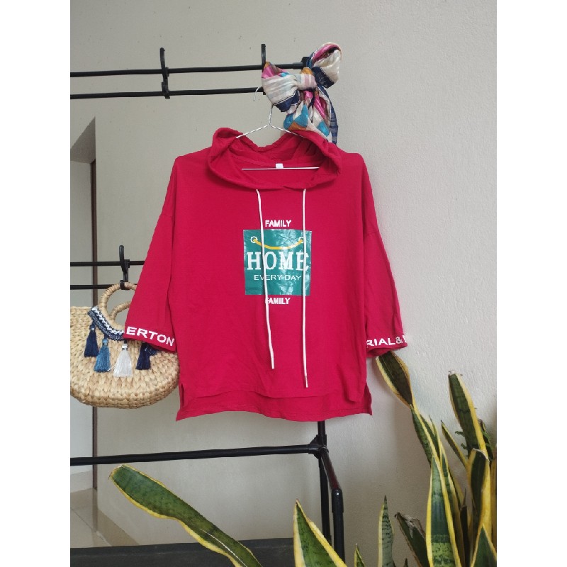 Áo hoodie mỏng tay lỡ  11918