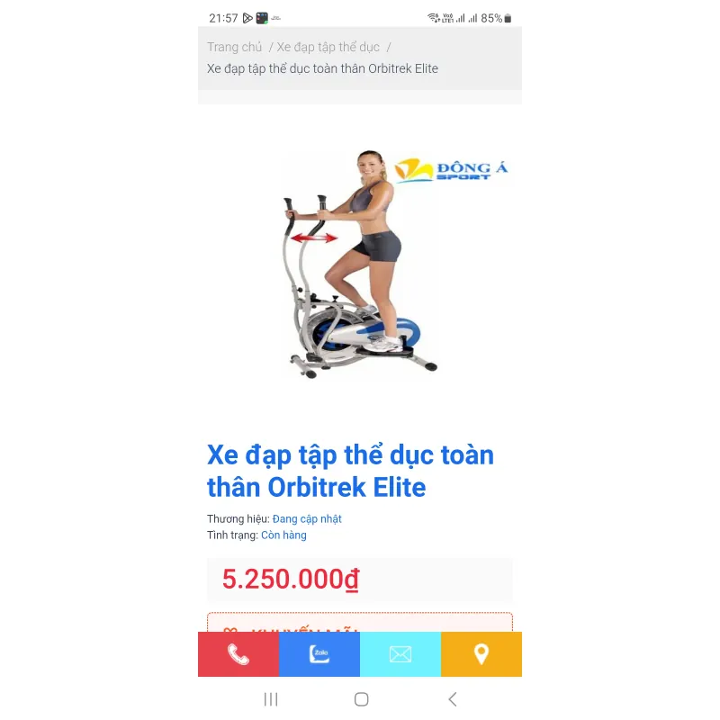 TLy Xe tập thể dục toàn thân Obitrek Elite 927922