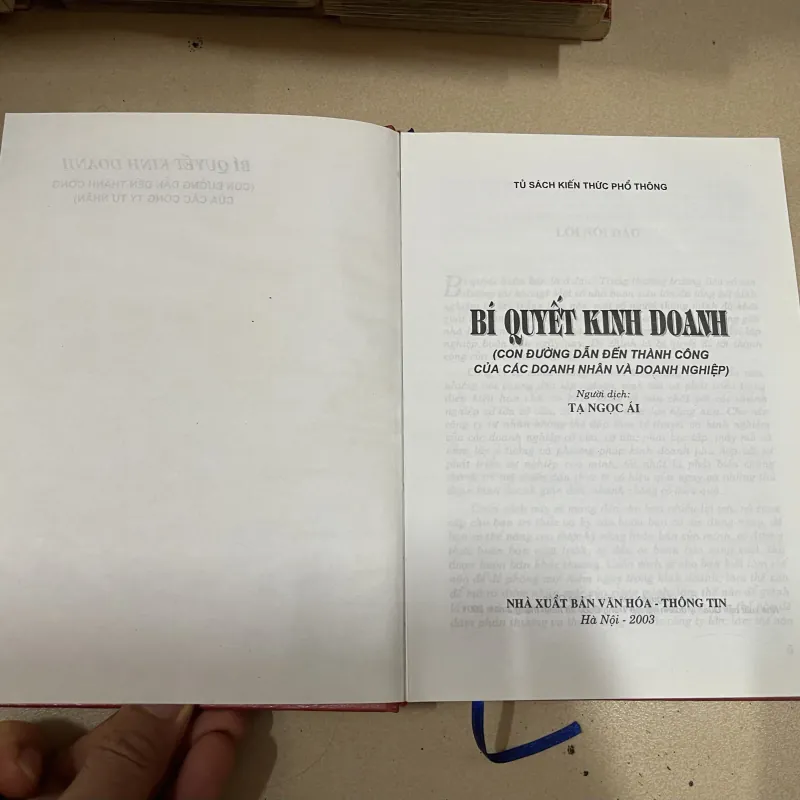Bí Quyết Kinh Doanh - Con Đường Dẫn Đến Thành Công Của Các Doanh Nhân & Doanh Nghiệp (c43) 999426