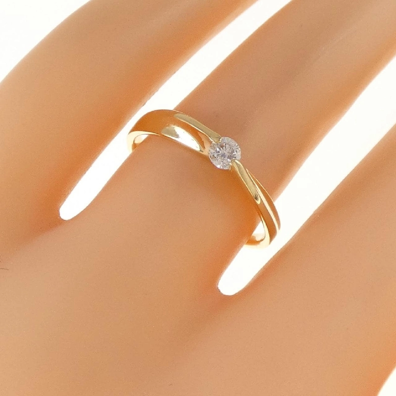 Nhẫn kim cương K18YG 0.14CT 669369