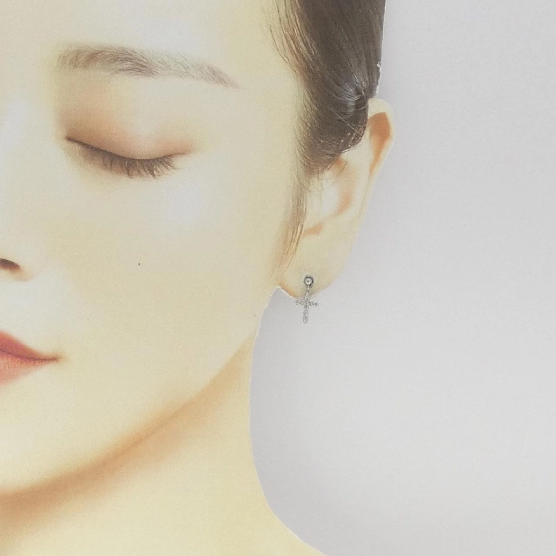 PT900 Bông tai kim cương chéo 0.20CT - Hàng hiệu Authentic 869611