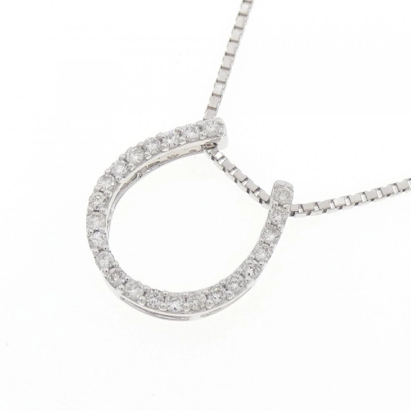 K18WG Mặt dây chuyền hình móng ngựa kim cương 0.28CT - Hàng hiệu Authentic 862513