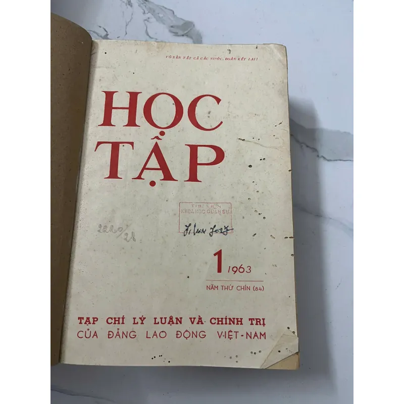 Tạp chí Học Tập (Số 1 đến 12 năm 1963) - Trung ương Đảng Lao động Việt Nam 798720
