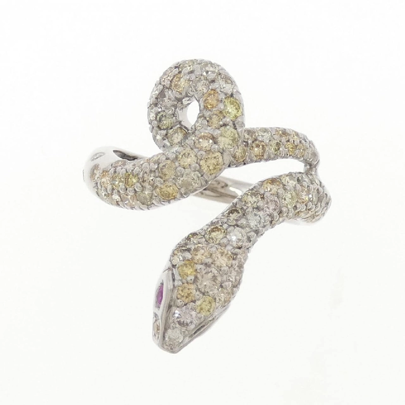 Nhẫn Ruby 750WG Rắn 667191