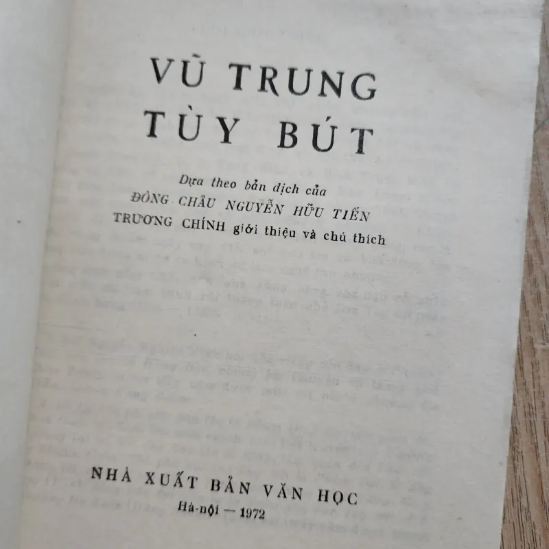 Vũ trung tùy bút | phạm đình hổ | 1972 994972