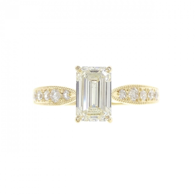 Nhẫn K18YG Đá Kim Cương 1.01CT M SI1 Cắt Ngọc Lục Bảo - Hàng hiệu Chính hãng 873734