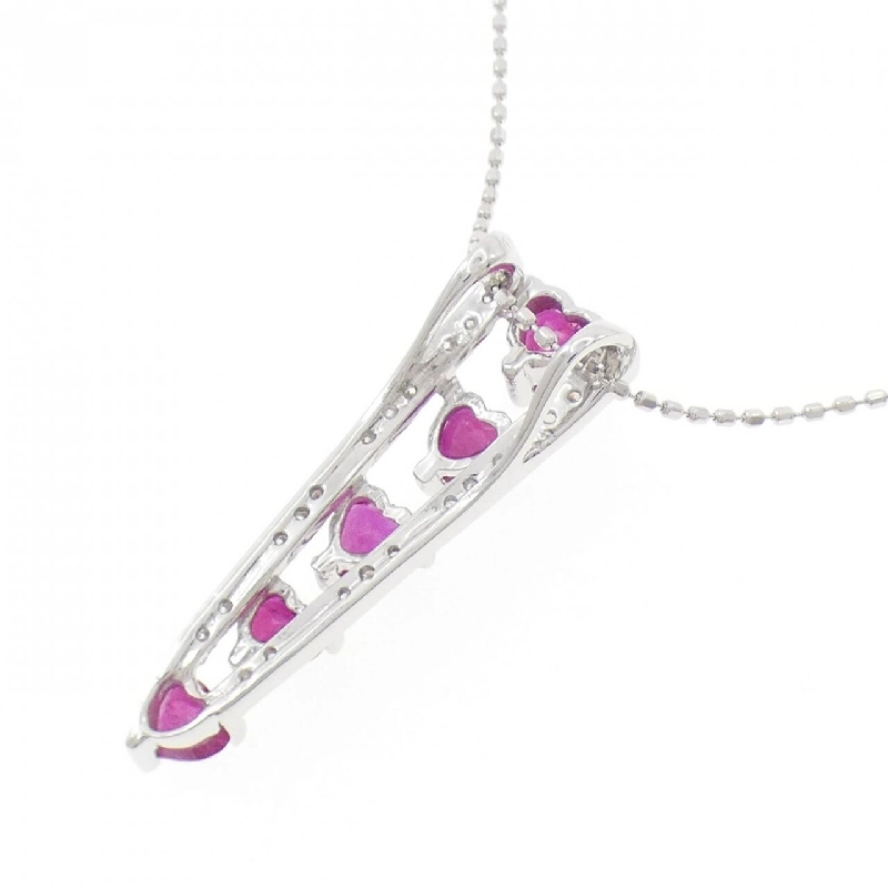 K18WG Dây chuyền Ruby 1.35CT - Hàng hiệu Chính hãng 856616