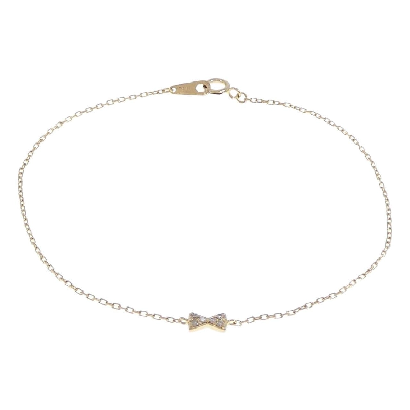 K18YG Dây chuyền kim cương hình ruy băng 0.03CT - Hàng hiệu Chính hãng 871165