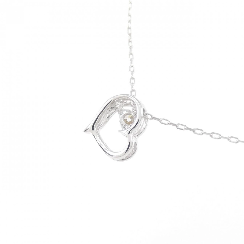 K18WG Dây chuyền hình trái tim kim cương 0.03CT - Hàng hiệu Chính hãng 860129