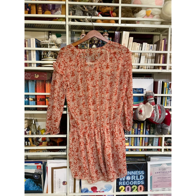 Đầm đỏ bông, Zara, Size S 521312