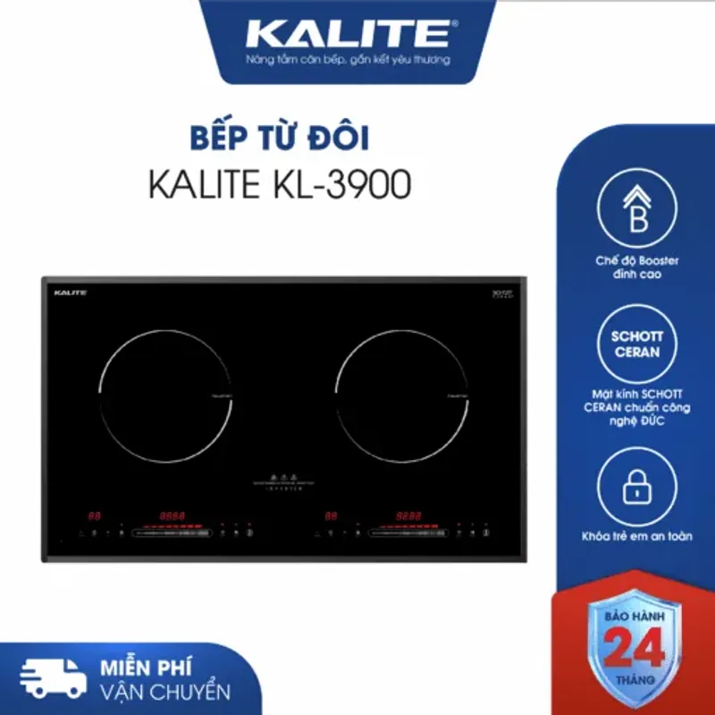 Bếp Từ Đôi Kalite KL-3900| Nấu Nhanh – Tiết Kiệm Điện – An Toàn Tuyệt Đối-Mới 100% 589134