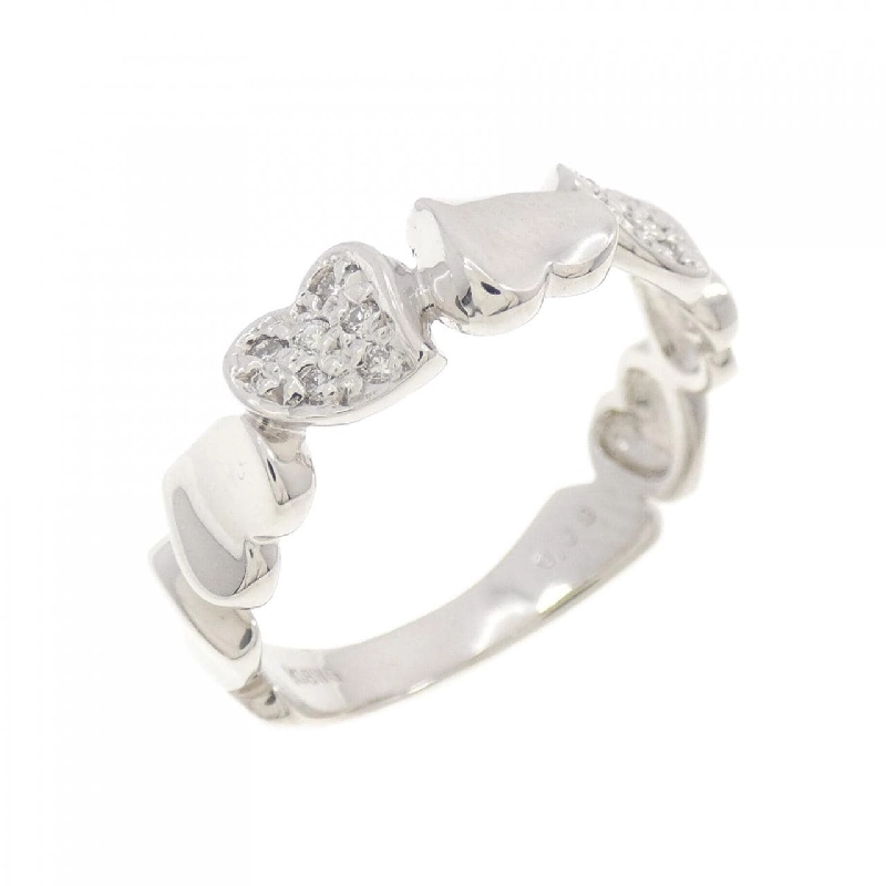 Nhẫn kim cương hình trái tim K18WG 0.08CT 672983