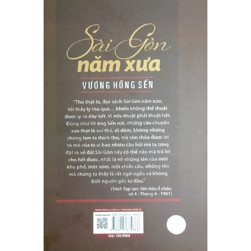 Sài Gòn Năm Xưa - Vương Hồng Sển 288420