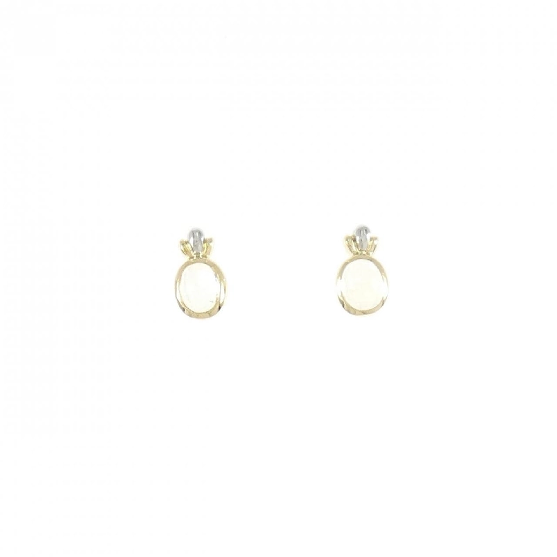 K18YG/K18WG Bông tai đá mặt trăng - Hàng hiệu Authentic 866604