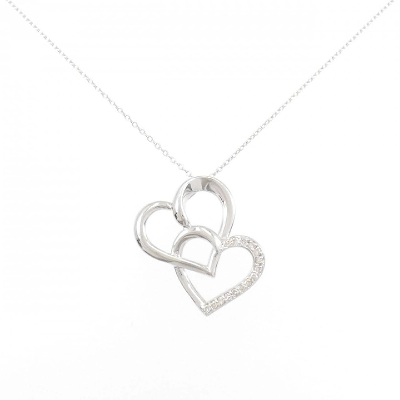 K18WG Dây chuyền kim cương hình trái tim 0.11CT - Hàng hiệu Chính hãng 863231