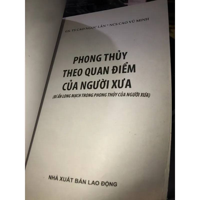 Phong thuỷ theo quan điểm của người xưa  - Cao Ngọc Lân  738781