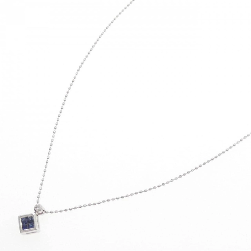 K18WG Sapphire Necklace 0.20CT - Hàng hiệu Authentic 857707