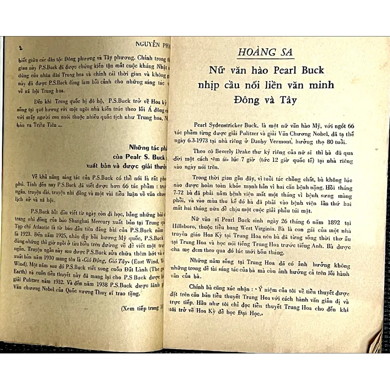 PEARL S. BUCK - Tạp chí Văn Học ( giai phẩm) miền Nam Việt Nam trước 1975 1033152