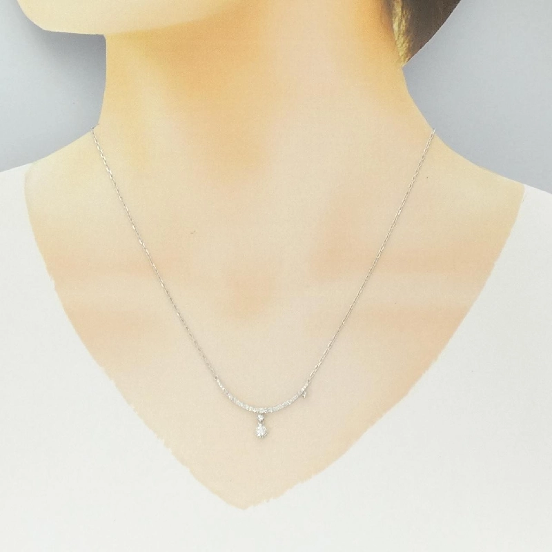 K18WG Dây chuyền kim cương 0.44CT - Hàng hiệu Chính hãng 859528