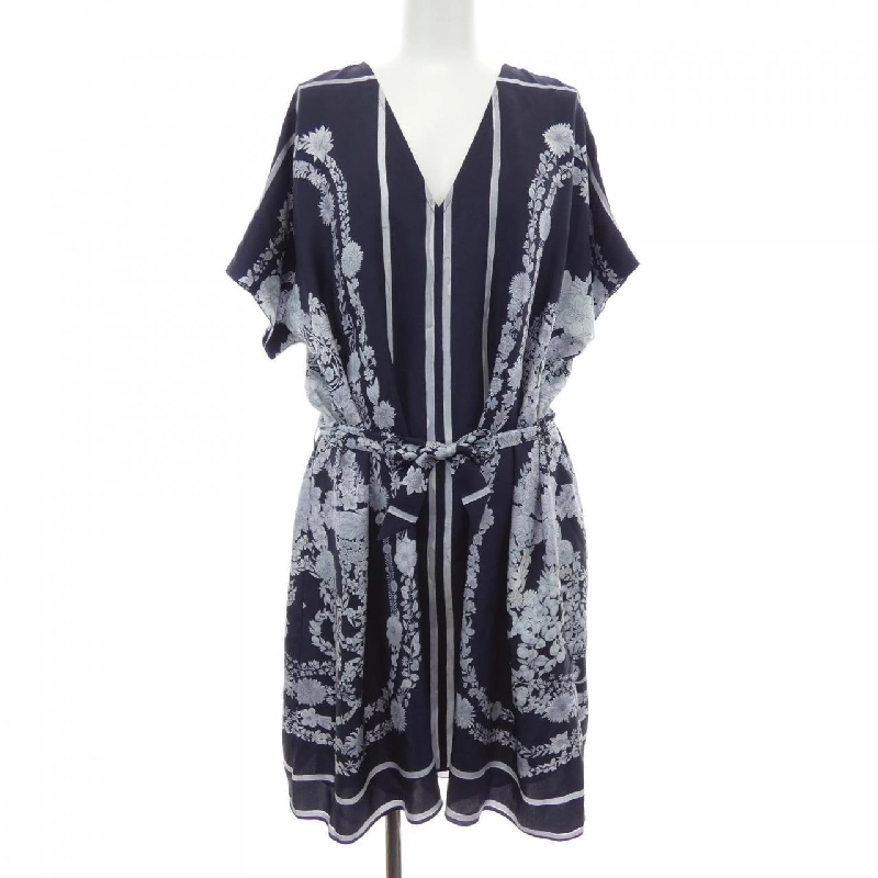 HERMES BRIDE DE GALA EN FLEURS 5E0645DQ Vải lụa Đầm - Hàng hiệu Chính hãng 809576