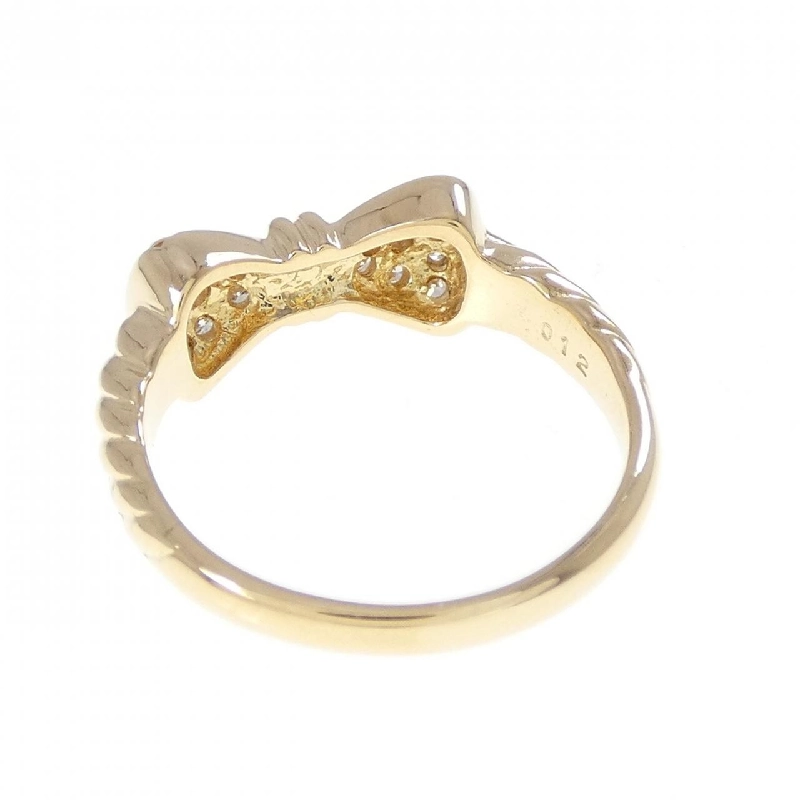 Nhẫn kim cương K18YG hình ruy băng 0.12CT - Hàng hiệu Authentic 852038