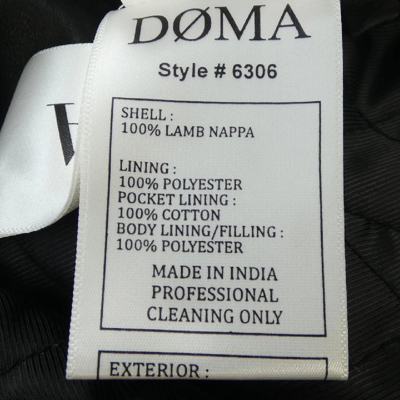 Đồ da DOMA - Áo khoác da biker - Hàng hiệu Authentic 824168