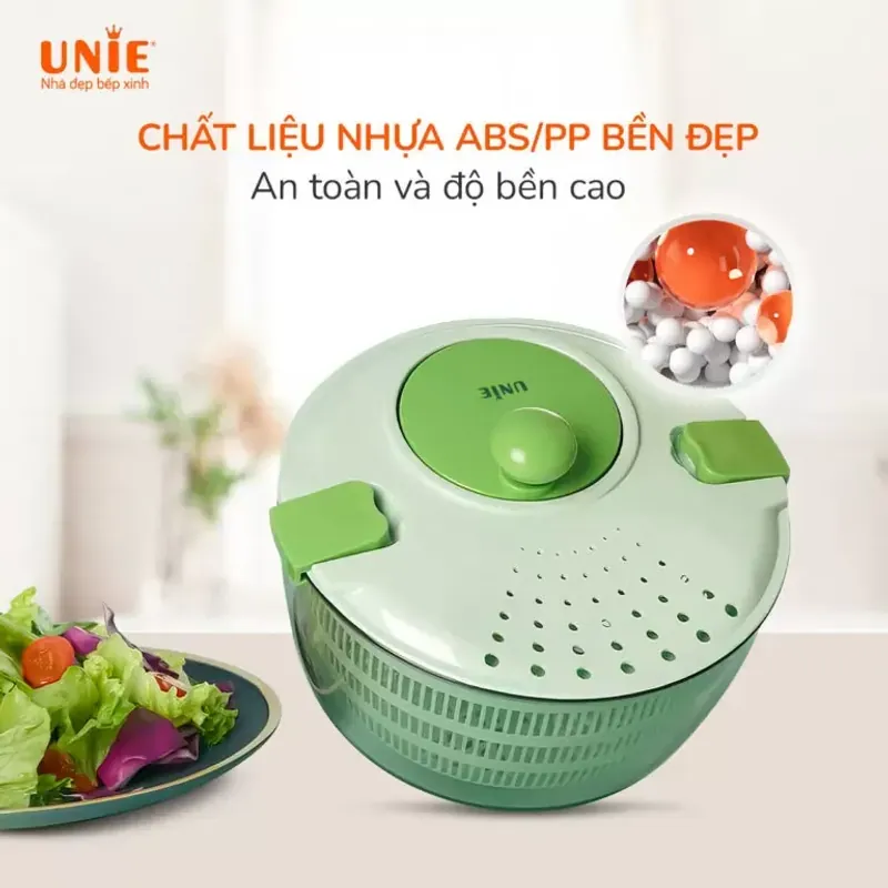 🥗 Bộ Dụng Cụ Quay Vắt Đa Năng UNIE US4000M 💧 Dung Tích 4L ⚙️ 7 Chức Năng Trong 1 675024