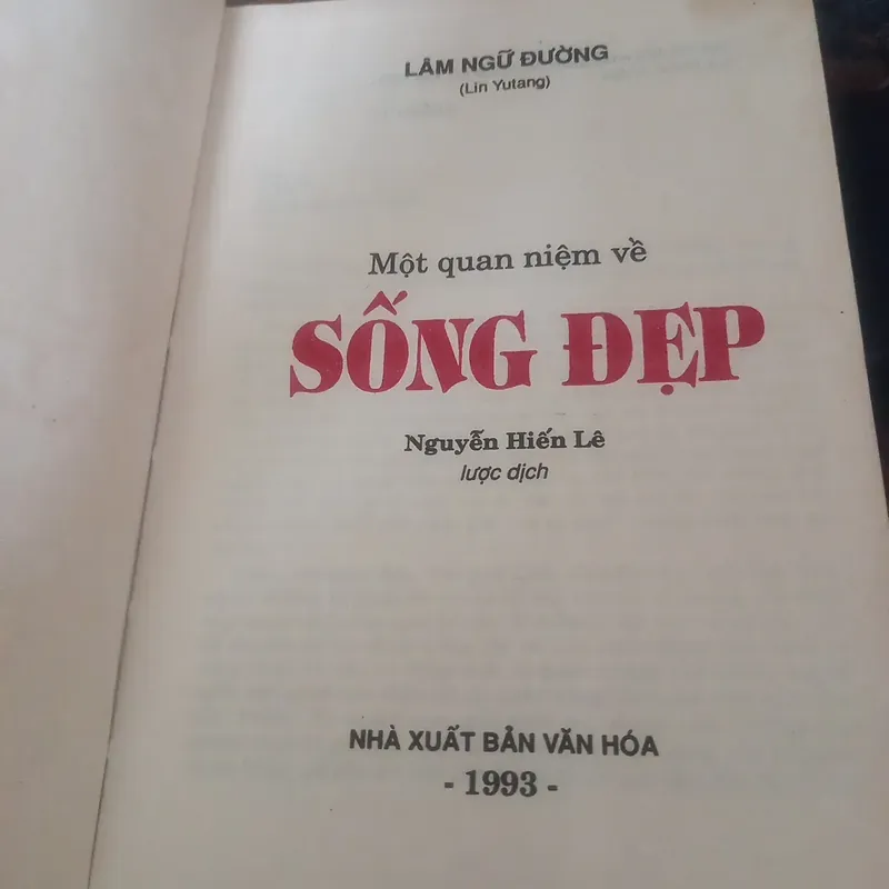 SỐNG ĐẸP LÂM NGỮ ĐƯỜNG ( xuất bản 1993 ) 538153