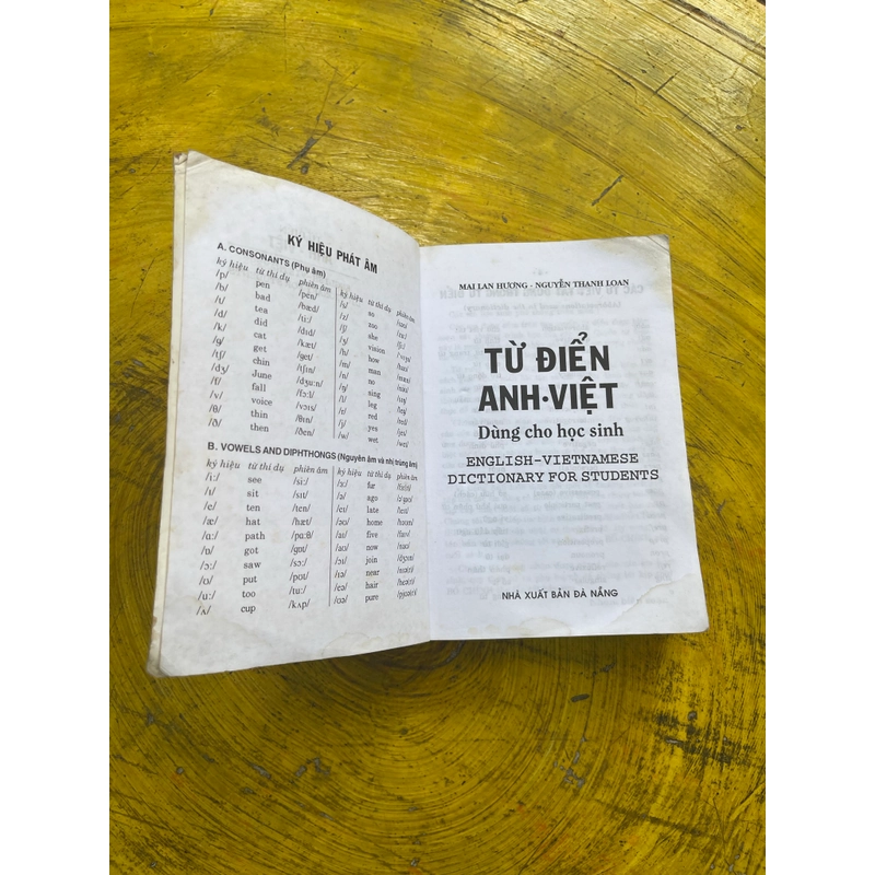 TỪ ĐIỂN ANH- VIỆT DÙNG CHO HỌC SINH 540016