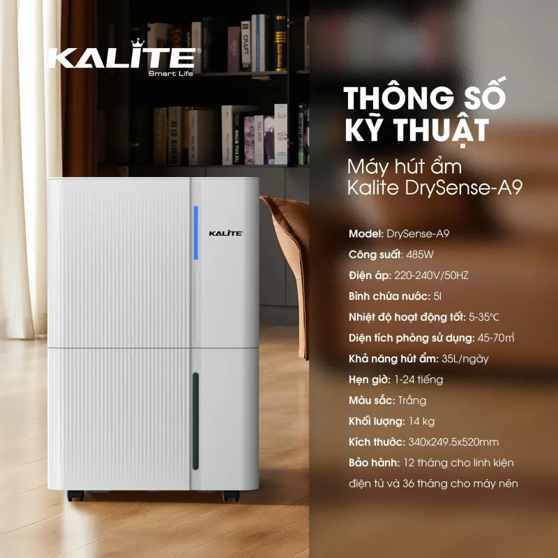 Máy hút ẩm Kalite DrySense A6 928187