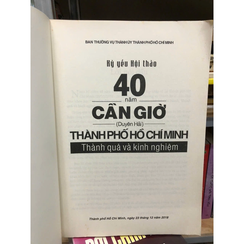 KỶ YẾU HỘI THẢO 40 NĂM CẦN GIỜ (DUYÊN HẢI) THÀNH PHỐ HỒ CHÍ MINH THÀNH QUẢ VÀ KINH NGHIỆM 455261