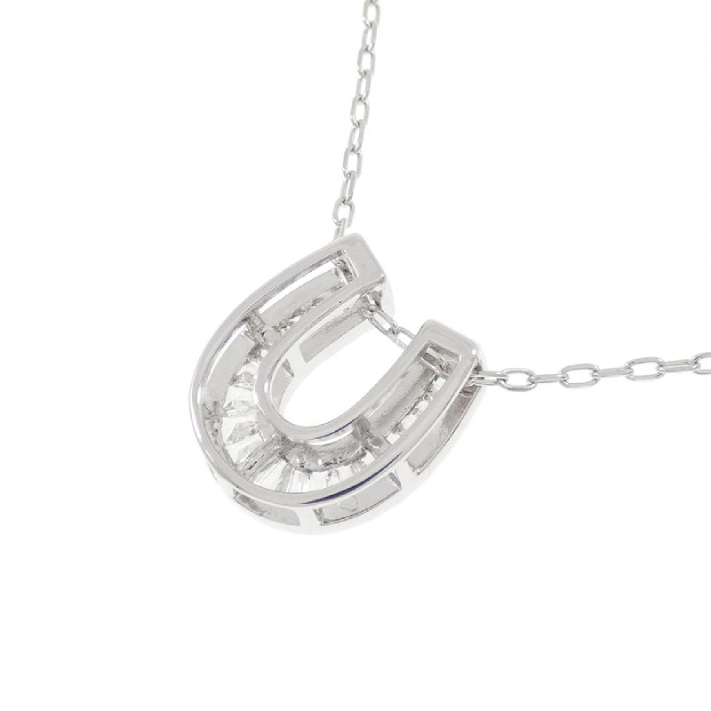 K18WG Mặt dây chuyền hình móng ngựa kim cương 0.20CT - Hàng hiệu Chính hãng 858066