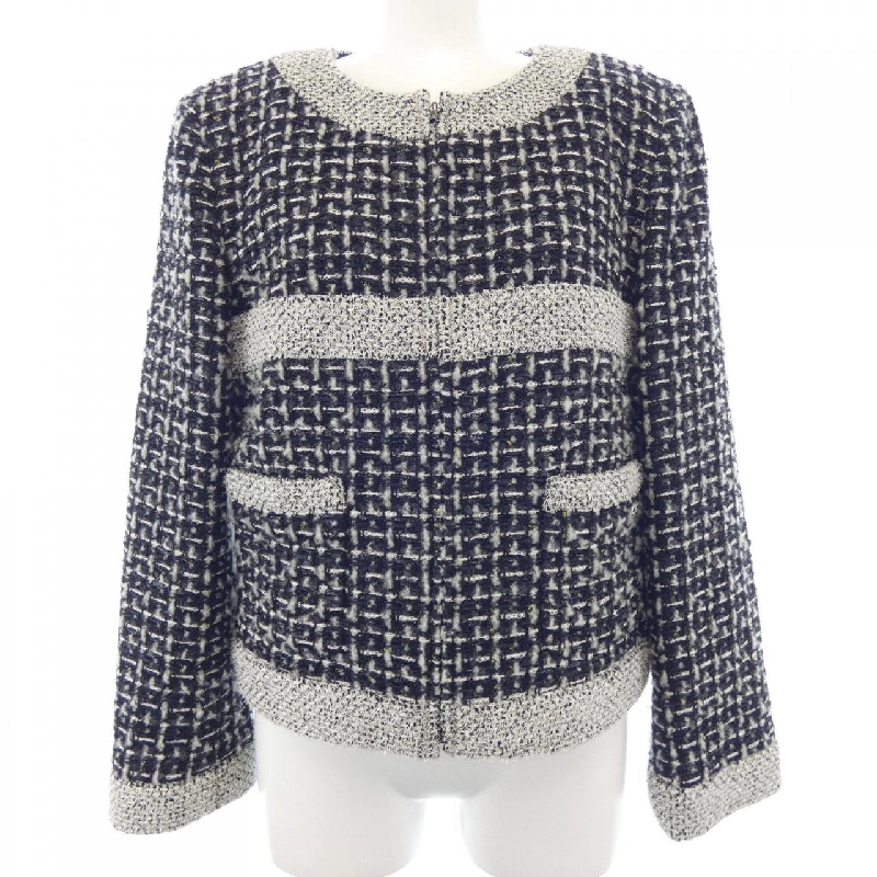 【Khuyến mãi】Áo khoác không cổ CHANEL 638736