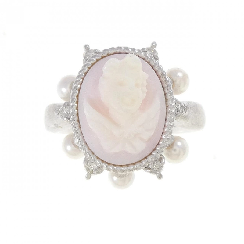 Nhẫn Shell Cameo K18WG - Hàng hiệu Authentic 853207