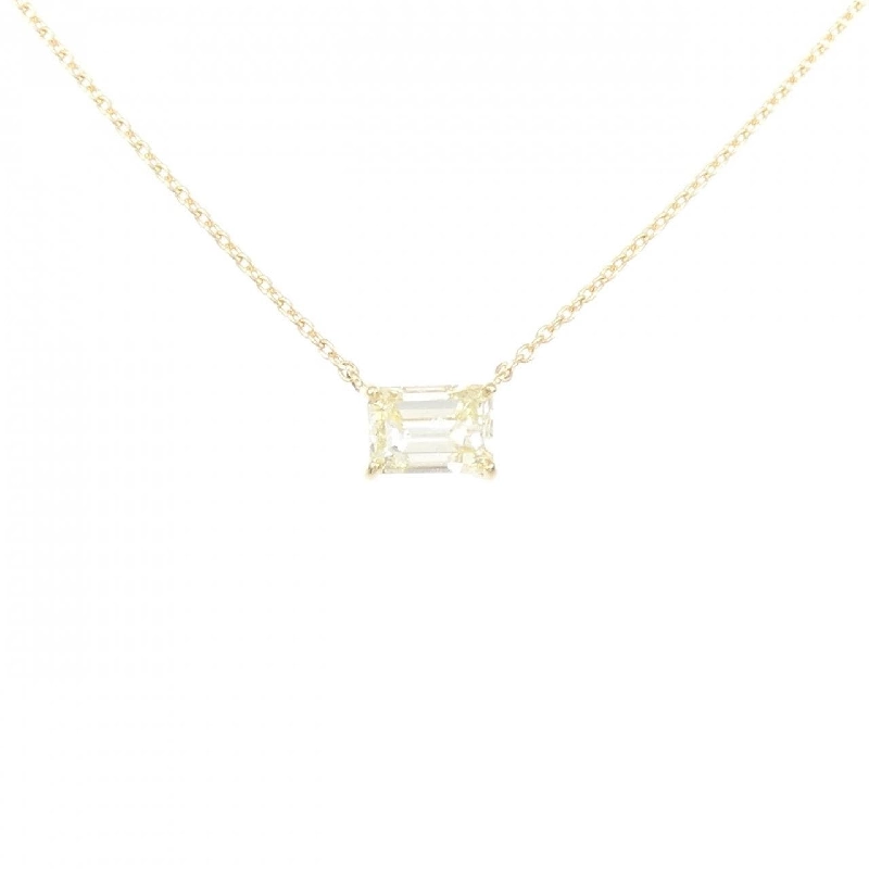 Dây chuyền kim cương K18YG 1.008CT LY I1 cắt hình Emerald - Hàng hiệu Chính hãng 872588