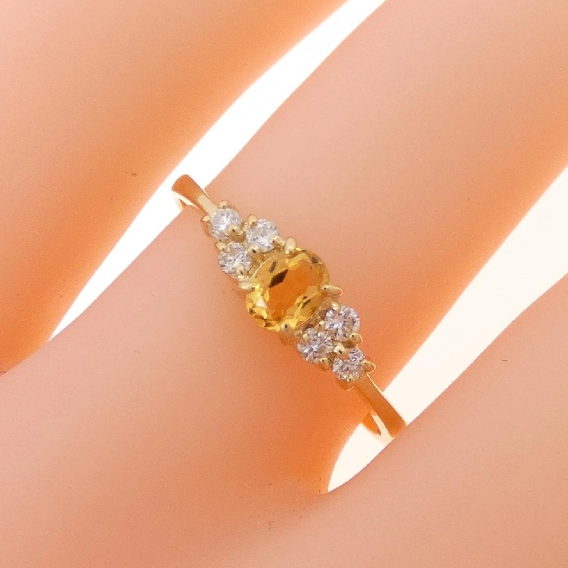 Nhẫn Citrine K18YG 0.16CT 672519