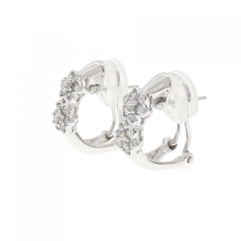 Bông tai/khuyên tai kim cương PT900/K18WG hình hoa 0.40CT - Hàng hiệu Chính hãng 869006