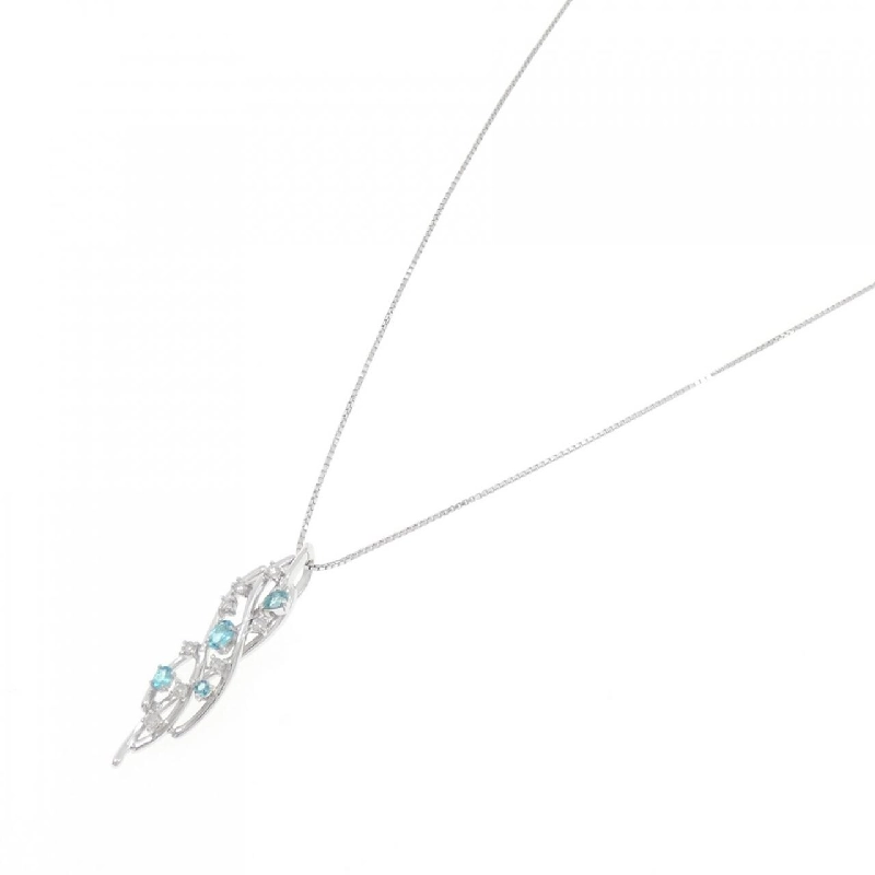 K18WG Paraiba Tourmaline Necklace 0.25CT - Hàng hiệu Authentic 857494