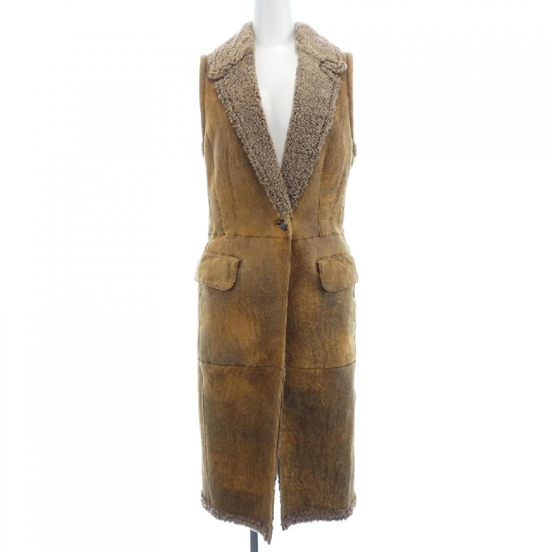 【Mã giảm giá】Áo khoác lông cừu MM6 642811