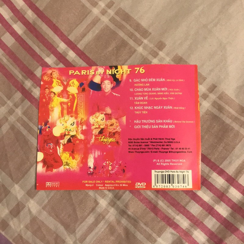 Đĩa DVD Xuân tha hương PARIS BY NIGHT 76  70365