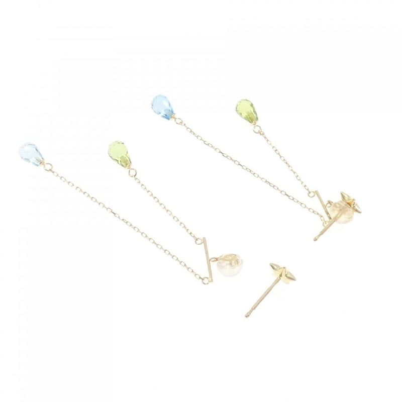 Bông tai Blue Topaz 750YG/K18YG - Hàng hiệu Authentic 865675