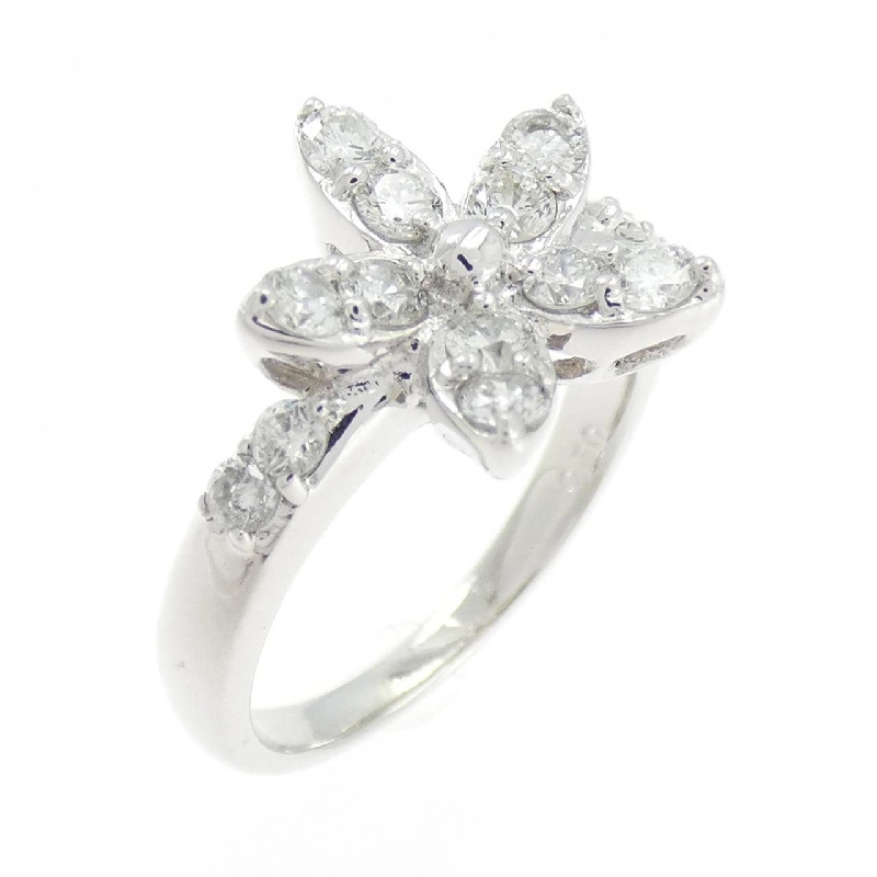 Nhẫn kim cương hoa K18WG 0.50CT - Hàng hiệu Authentic 854772