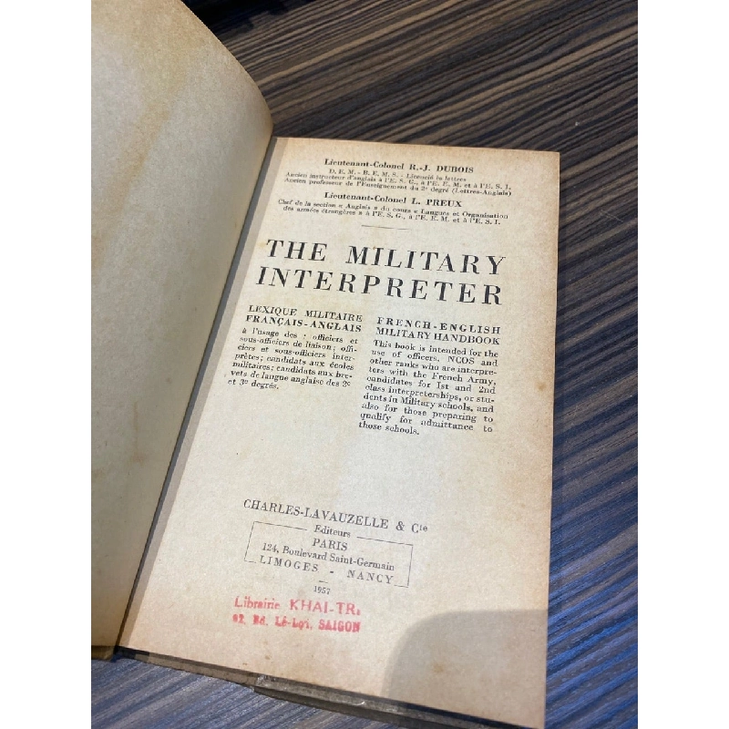 The Military Interpreter: French-English Military Handbook 1034229