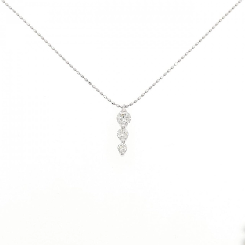 K18WG Dây chuyền kim cương ba viên 0.30CT - Hàng hiệu Chính hãng 867249